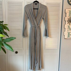 Jones New York Heather Gray Women's Long Robe Size S/M